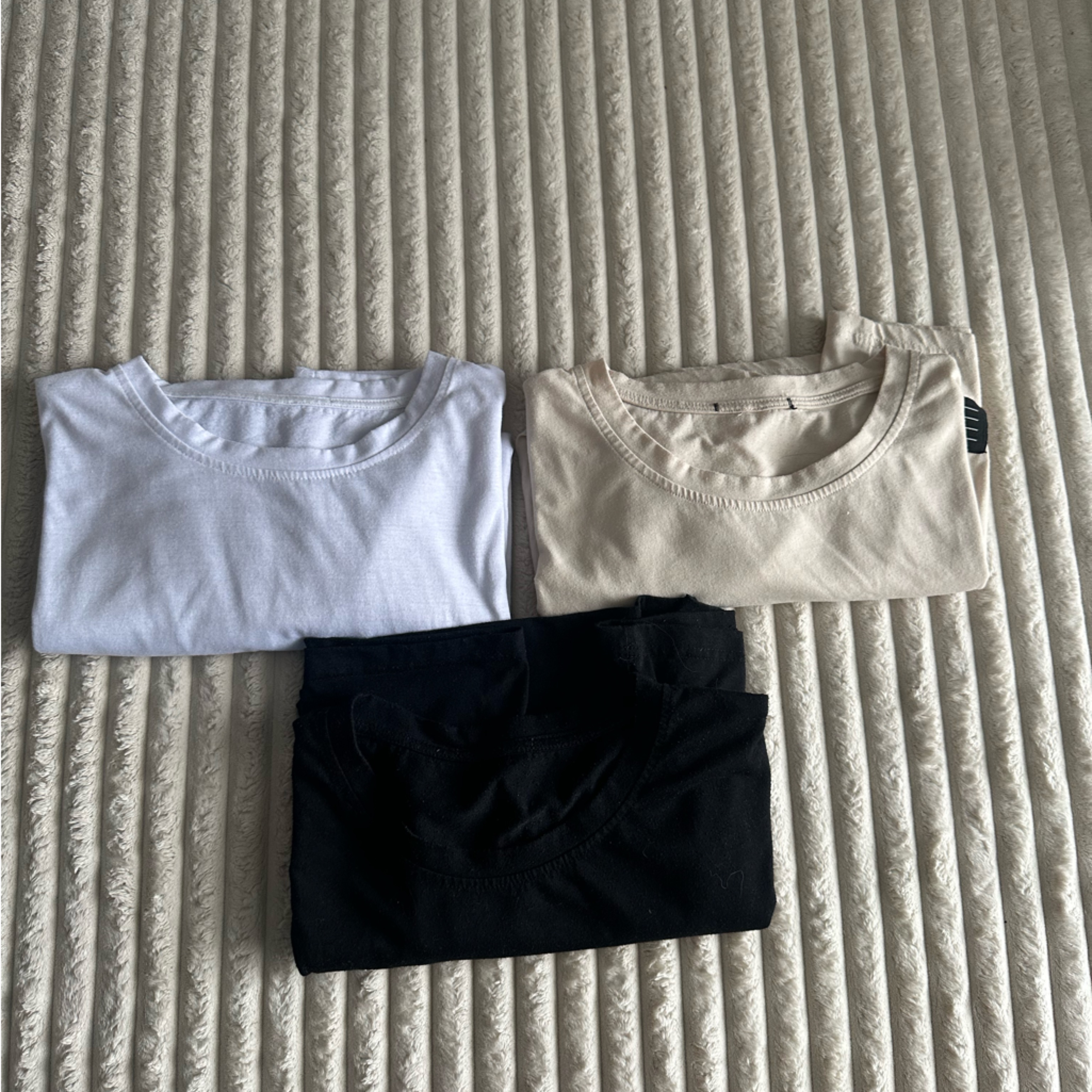 Basic White Cream And Black TShirts